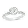 Thumbnail Image 0 of Vera Wang Love Collection 1-5/8 CT. T.W. Certified Diamond Frame Engagement Ring in 14K White Gold (I/SI2)