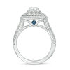 Thumbnail Image 3 of Vera Wang Love Collection 1-1/2 CT. T.W. Diamond Double Cushion Frame Engagement Ring in 14K White Gold