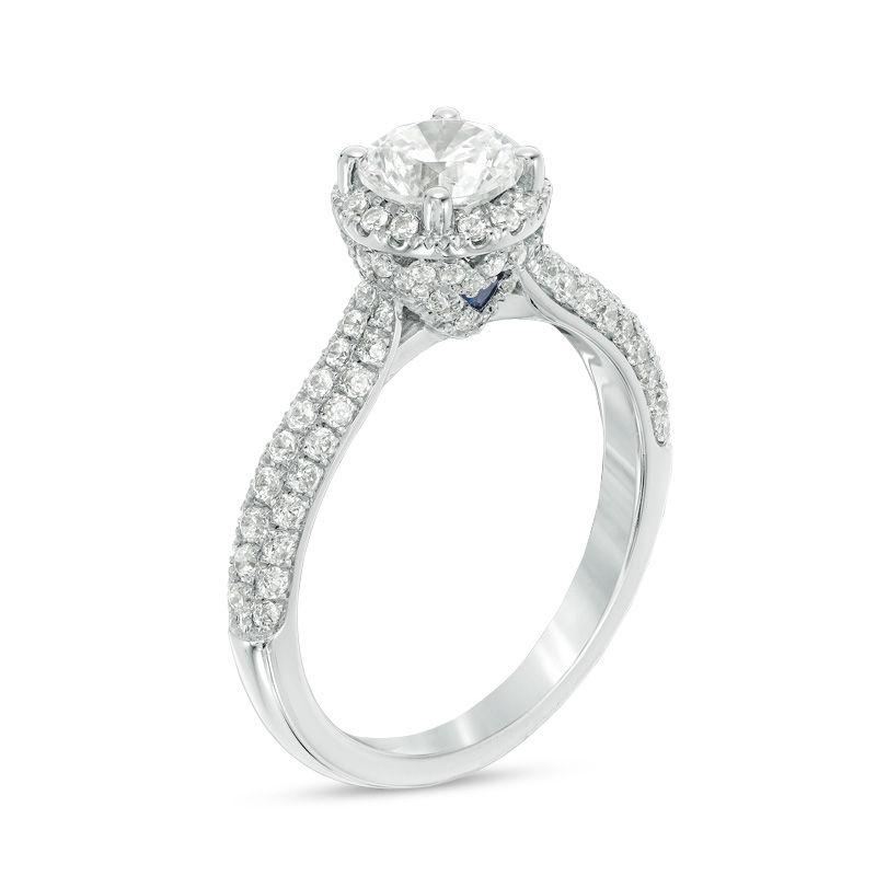Main Image 2 of Vera Wang Love Collection 1-5/8 CT. T.W. Certified Diamond Frame Engagement Ring in Platinum (I/SI2)