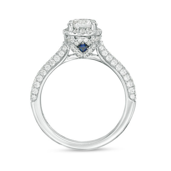 Vera Wang Love Collection 1-5/8 CT. T.w. Certified Diamond Frame Engagement Ring in Platinum (I/Si2)