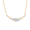 Thumbnail Image 1 of 1/2 CT. T.W. Diamond Twist Wave Necklace in 10K Gold - 15.5"