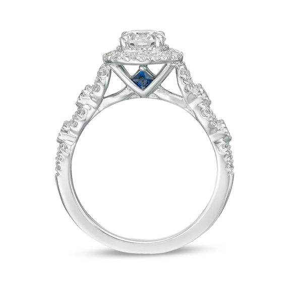 Vera Wang Love Collection 1-1/4 CT. T.w. Diamond Frame Vintage-Style Engagement Ring in 14K White Gold