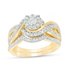Thumbnail Image 1 of 3/4 CT. T.W. Diamond Frame Bypass Bridal Set in 10K Gold
