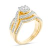 Thumbnail Image 2 of 3/4 CT. T.W. Diamond Frame Bypass Bridal Set in 10K Gold