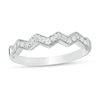 Thumbnail Image 1 of 1/10 CT. T.W. Diamond Zig-Zag Band in 10K White Gold