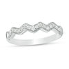 Thumbnail Image 0 of 1/10 CT. T.W. Diamond Zig-Zag Band in 10K White Gold