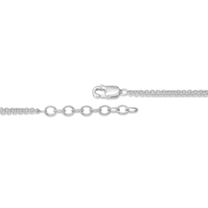 Main Image 2 of Diamond Accent Interlocking Hearts Bracelet in Sterling Silver - 7.5"