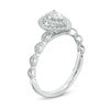 Thumbnail Image 1 of 1/2 CT. T.W. Pear-Shaped Diamond Double Frame Vintage-Style Engagement Ring in 14K White Gold