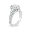 Thumbnail Image 2 of Vera Wang Love Collection 2-1/4 CT. T.W. Certified Emerald-Cut Diamond Frame Engagement Ring in Platinum (I/SI2)