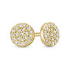 Thumbnail Image 1 of 1/8 CT. T.W. Diamond Circle Stud Earrings in 10K Gold