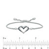 Thumbnail Image 3 of The Kindred Heart from Vera Wang Love Collection 1/10 CT. T.W. Diamond and Sapphire Bracelet in Sterling Silver - 9.0"