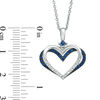 Thumbnail Image 2 of The Kindred Heart from Vera Wang Love Collection Sapphire and 1/10 CT. T.W. Diamond Pendant in Sterling Silver - 19"