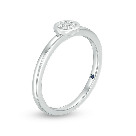 Vera Wang Love Collection Diamond Accent Composite Stackable Ring in 14K White Gold