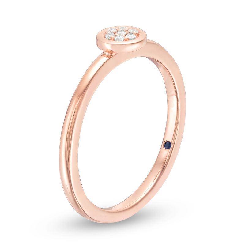 Vera Wang Love Collection Diamond Accent Composite Stackable Ring in 14K Rose Gold