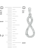 Thumbnail Image 2 of 1/8 CT. T.W. Diamond Infinity Drop Earrings in Sterling Silver