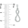 Thumbnail Image 2 of 1/8 CT. T.W. Diamond Infinity Drop Earrings in Sterling Silver