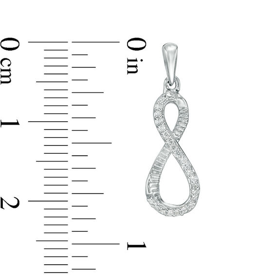 1/8 CT. T.w. Diamond Infinity Drop Earrings in Sterling Silver