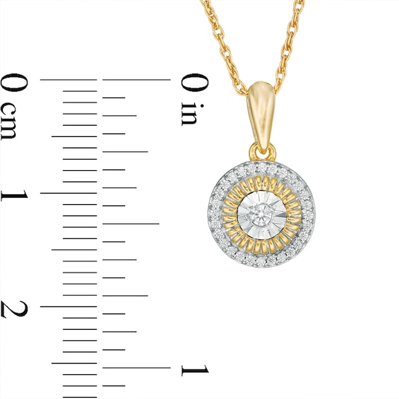 1/10 CT. T.w. Diamond Frame Pendant in 10K Gold