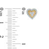 Thumbnail Image 2 of 1/6 CT. T.W. Diamond Heart Frame Stud Earrings in 10K Gold