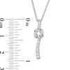 Thumbnail Image 2 of 1/6 CT. T.W. Diamond Love Knot Pendant in Sterling Silver