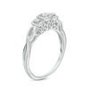 Thumbnail Image 2 of 1/6 CT. T.W. Diamond Past Present Future® Square Frame Infinity-Sides Engagement Ring in 10K White Gold