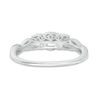 Thumbnail Image 3 of 1/6 CT. T.W. Diamond Past Present Future® Square Frame Infinity-Sides Engagement Ring in 10K White Gold