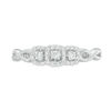 Thumbnail Image 6 of 1/6 CT. T.W. Diamond Past Present Future® Square Frame Infinity-Sides Engagement Ring in 10K White Gold