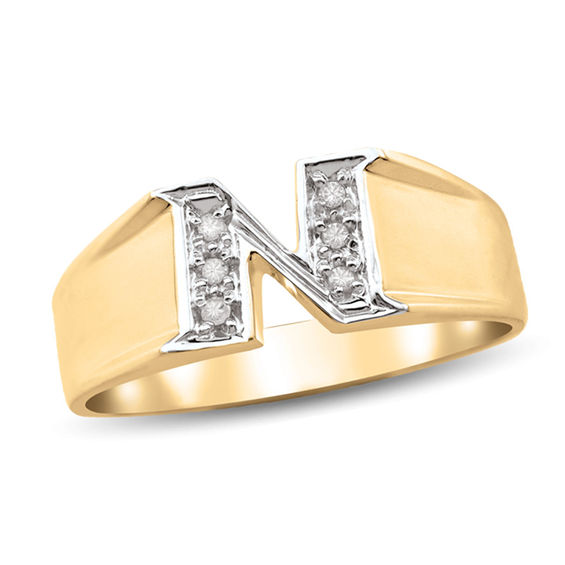 Monogram Ring - Custom Initial Letter Ring Square Shape