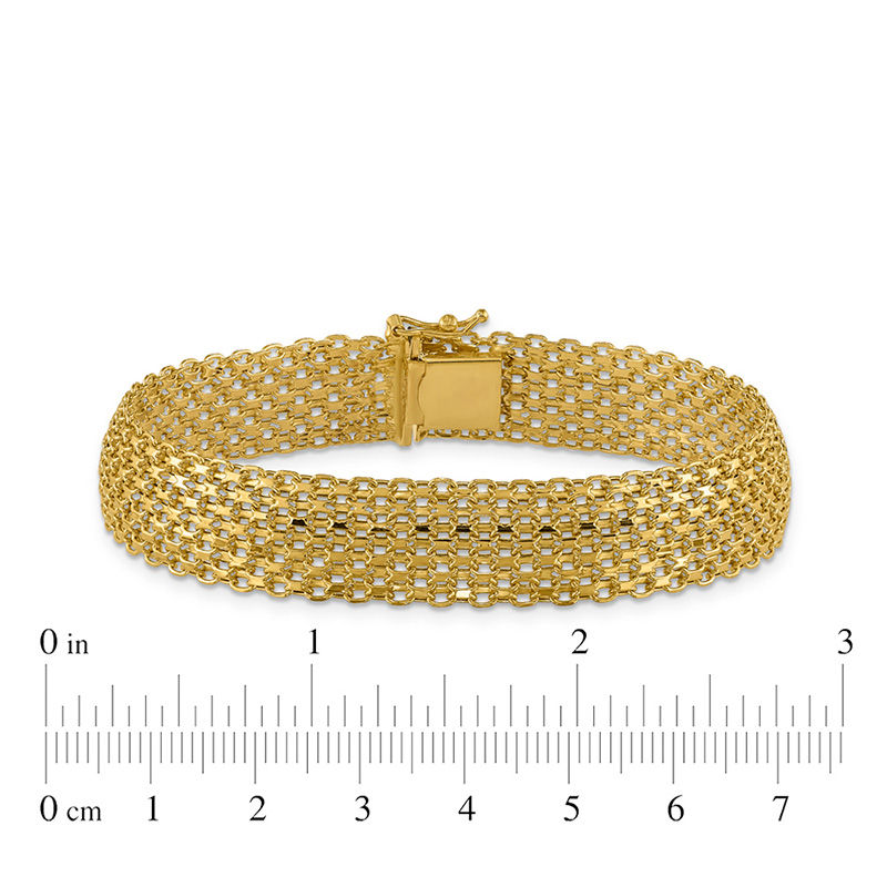 Multi-Row Link Chain Bracelet in 14K Gold - 8.0"