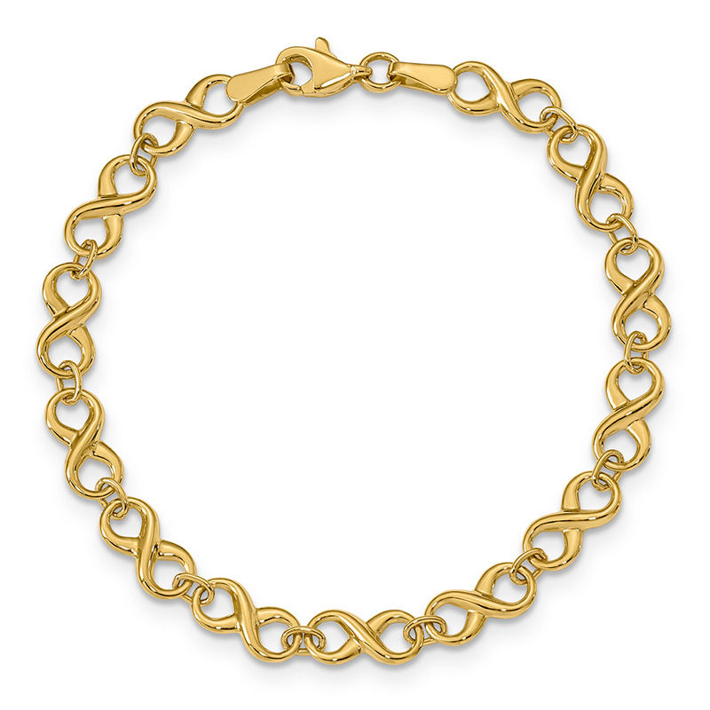 14K Yellow Gold Chunky Paper Clip Bracelet with Diamond Lock Bracelet