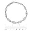 Thumbnail Image 1 of Diamond-Cut Marquise Link Bracelet in 14K White Gold - 7.25"