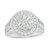 Thumbnail Image 0 of 1 CT. T.W. Multi-Diamond Art Deco Multi-Row Ring in 10K White Gold