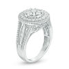 Thumbnail Image 1 of 1 CT. T.W. Multi-Diamond Art Deco Multi-Row Ring in 10K White Gold