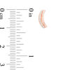 Thumbnail Image 2 of 1/10 CT. T.W. Diamond Curve J-Hoop Earrings in 10K Rose Gold
