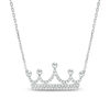 Thumbnail Image 1 of 1/5 CT. T.W. Diamond Crown Necklace in 10K White Gold