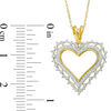 Thumbnail Image 2 of 1/4 CT. T.W. Diamond Scallop Heart Pendant in 10K Gold