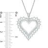 Thumbnail Image 2 of 1/2 CT. T.W. Diamond Scallop Heart Pendant in 10K White Gold