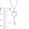 Thumbnail Image 2 of Diamond Accent Cat-Top Key Pendant in Sterling Silver