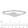 Thumbnail Image 2 of 1 CT. T.W. Baguette and Round Diamond Wave Bangle in Sterling Silver
