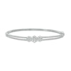 1 CT. T.w. Hexagon Multi-Diamond Three Stone Bangle in 10K White Gold