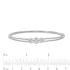 Thumbnail Image 1 of 1 CT. T.W. Hexagon Multi-Diamond Three Stone Bangle in 10K White Gold