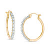 Thumbnail Image 1 of 1/2 CT. T.W. Diamond Hoop Earrings in 10K Gold