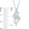 Thumbnail Image 2 of 1/6 CT. T.W. Composite Diamond Flame Pendant in Sterling Silver