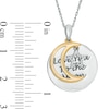Thumbnail Image 3 of 1/20 CT. T.W. Diamond Crescent Moon and Star "Love" Message Pendant in Sterling Silver and 10K Gold