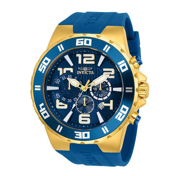 invicta blue face diver watch
