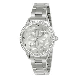 Ladies' Invicta Wildflower Crystal Accent Watch with Silver-Tone Dial (Model: 24536)