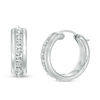 Thumbnail Image 1 of Diamond Fascination™ Hoop Earrings in 14K White Gold