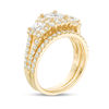 Thumbnail Image 3 of 2-1/5 CT. T.W. Princess-Cut Diamond Three Stone Frame Bridal Set in 14K Gold
