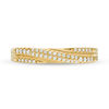 Thumbnail Image 4 of 1/6 CT. T.W. Diamond Crossover Vintage-Style Anniversary Band in 10K Gold