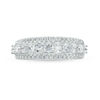 Thumbnail Image 4 of 1 CT. T.W. Baguette and Round Diamond Alternating Vintage-Style Anniversary Band in 14K White Gold